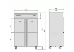 Quality Embraco Compressor SS304 1150mm Catering Refrigeration Equipment wholesale