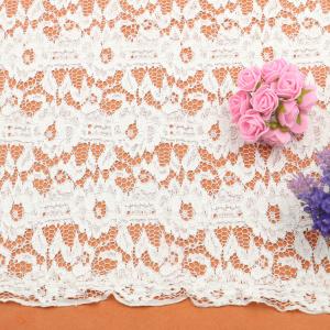Quality Garment Accessories Diy Stretch French Cord Lace Fabric Ivory Color wholesale
