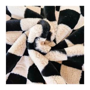 Quality Custom Weight Polyester Faux Fur Fabric Eco Friendly 58 Inches 350GSM wholesale