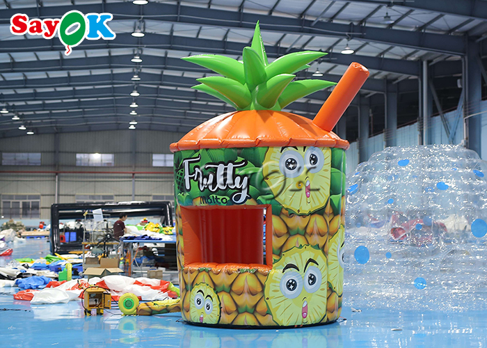 Air Inflatable Tent PVC Pineapple Kiosk Portable Inflatable Booth With Business Blower