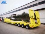 Heavy Duty Flatbed Low Bed Semi Trailer 4 Axles Extra Durability Designed