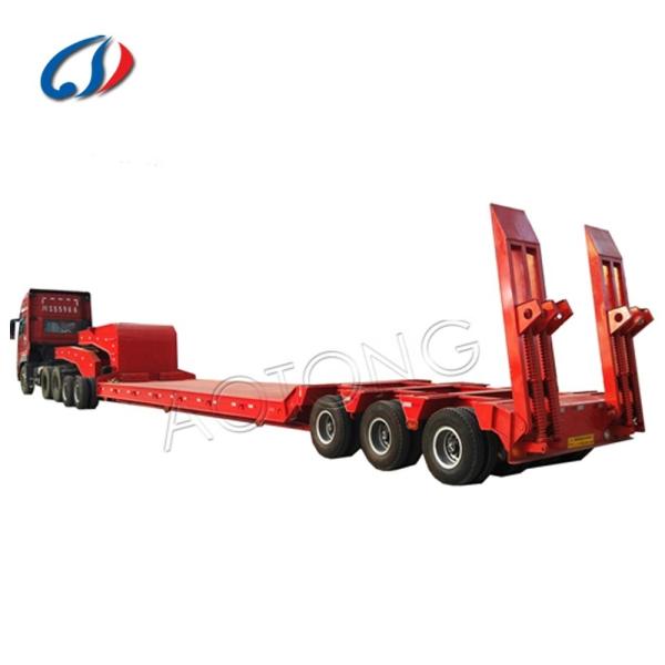 120 Ton Lowbed 3 Lines 6 Axle Low Boy Trailer Machine Transporting for Safe