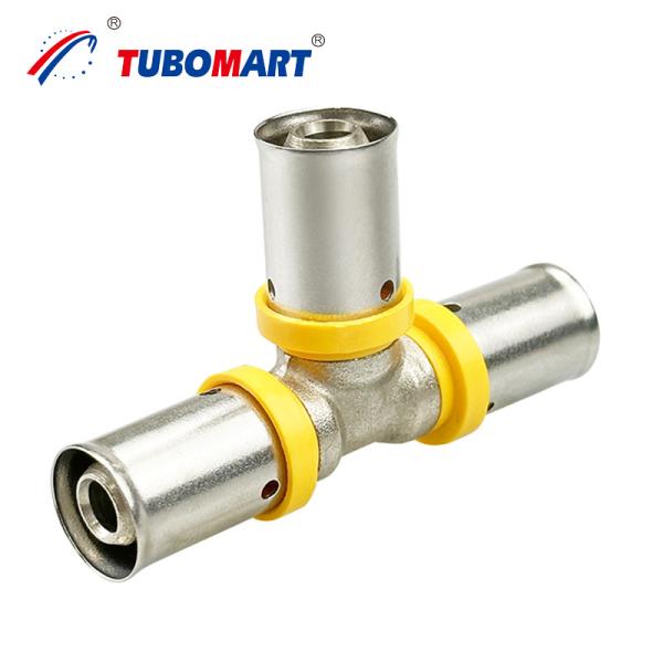 Durable Plumbing Push To Connect Tube Fittings Nickel Plated Brass Press