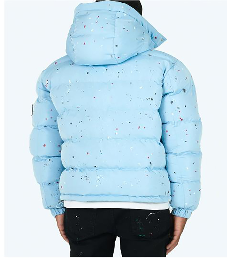 Custom Logo Men's Light Weight Bubble Coats Digital Print Outdoor Puffer Jacket