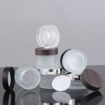Clear Frosted Skincare Transparent Glass Jars Cosmetic 30ml 50ml 50g