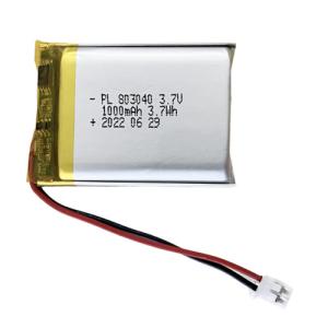 Quality 3.7V 1000mAh Rechargeable Lithium Polymer Battery 803040 For Cosmetic Instrument wholesale