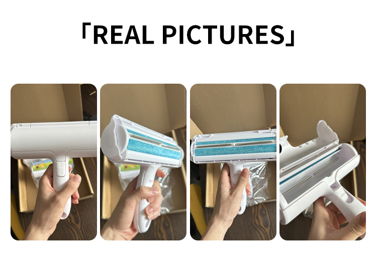 White Plastic Self Cleaning Lint Roller Reusable Lint Roller For Pet Hair