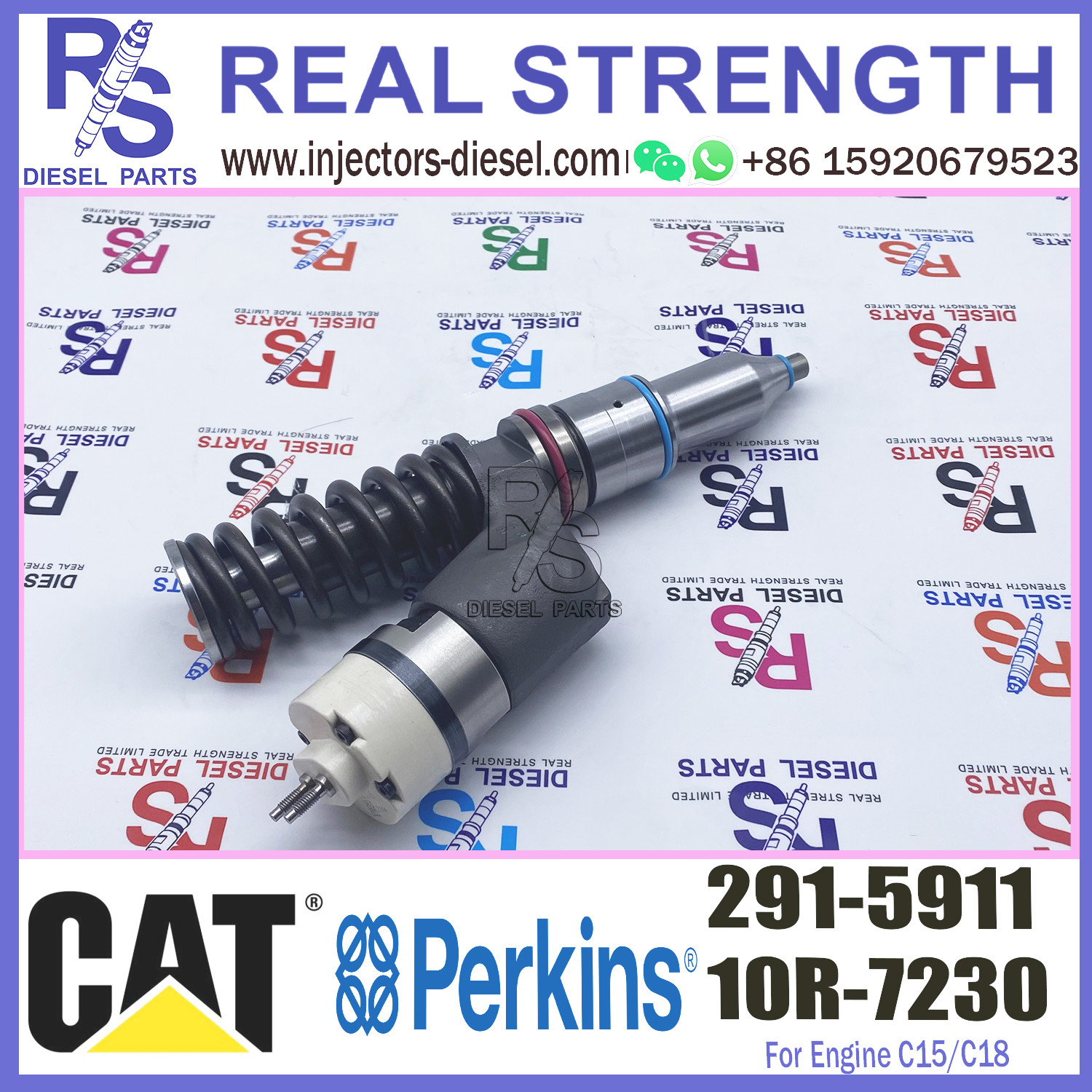 Diesel engine fuel injector 291-5911 excavator C18 diesel engine spare parts 291-5911