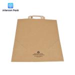 Brown Kraft Paper Shopping Bags Matt Varnish Offset Printing
