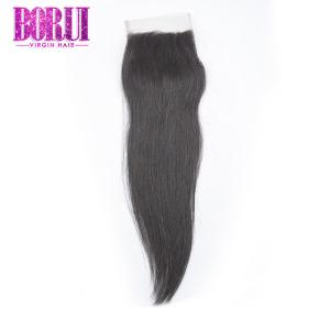 Quality Straight Human Hair Lace Closure With Baby Hair Remy Malaysian All Color wholesale