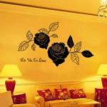 Personalised Antique Custom Vinyl Wall Flower Stickers G221