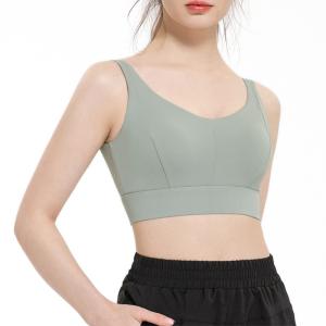 Quality Large Chest Nylon Sports Yoga bra Women High-Strength Integrated Gym Bra wholesale