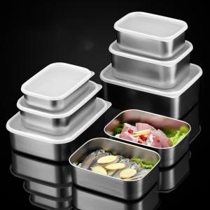 Quality Multi Sized 3L Metal Food Storage Containers Stainless Steel With Airtight Lids wholesale