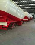 Carbon Steel Semi Truck Trailer / Powder Material Semi Flatbed Trailers