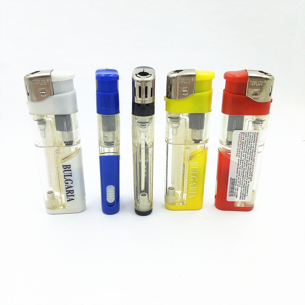 Dongyi High Quality Transparent Color Plastic Electric LED Lighter