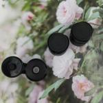 Matt Black Plastic Screw Disc Top Flip Cap 24/410 Silicone Valve 9.5mm