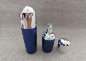 Quality Blue Color Acrylic Lotion Dispenser , Acrylic Empty Lotion Bottles With Pump wholesale