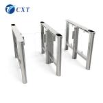 Office Building Waterproof Waist Height Turnstile Glass Swing Turnstile