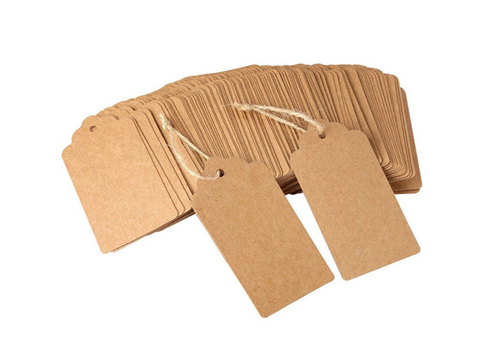 Recyclable Aseptic Kraft Paper Hang Tags , Round Swing Tags Customized Size