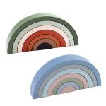Children Rainbow Blocks Constructor Montessori Educational For Kids