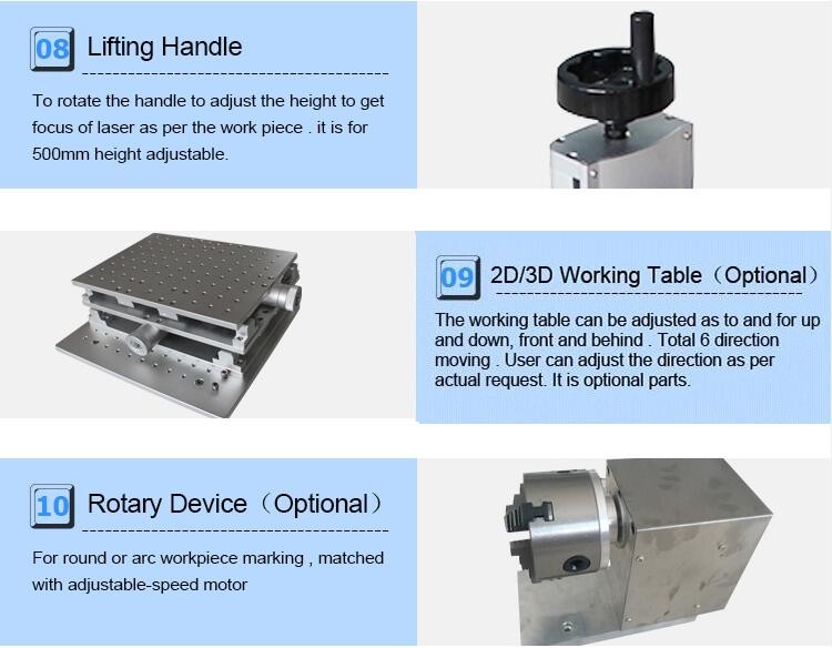 1064nm Fiber Laser Marking Machine 50 Watt Fiber Laser Engraver