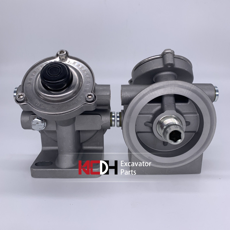 fuel filter aluminum base assembly for Hyundai Kobelco excavator 23390-E0010 fuel water separator base R90T R90P