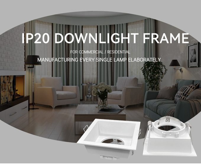 IP44 GU10 Recessed Spotlight Anti-Glare Aluminum Frame For Commercial