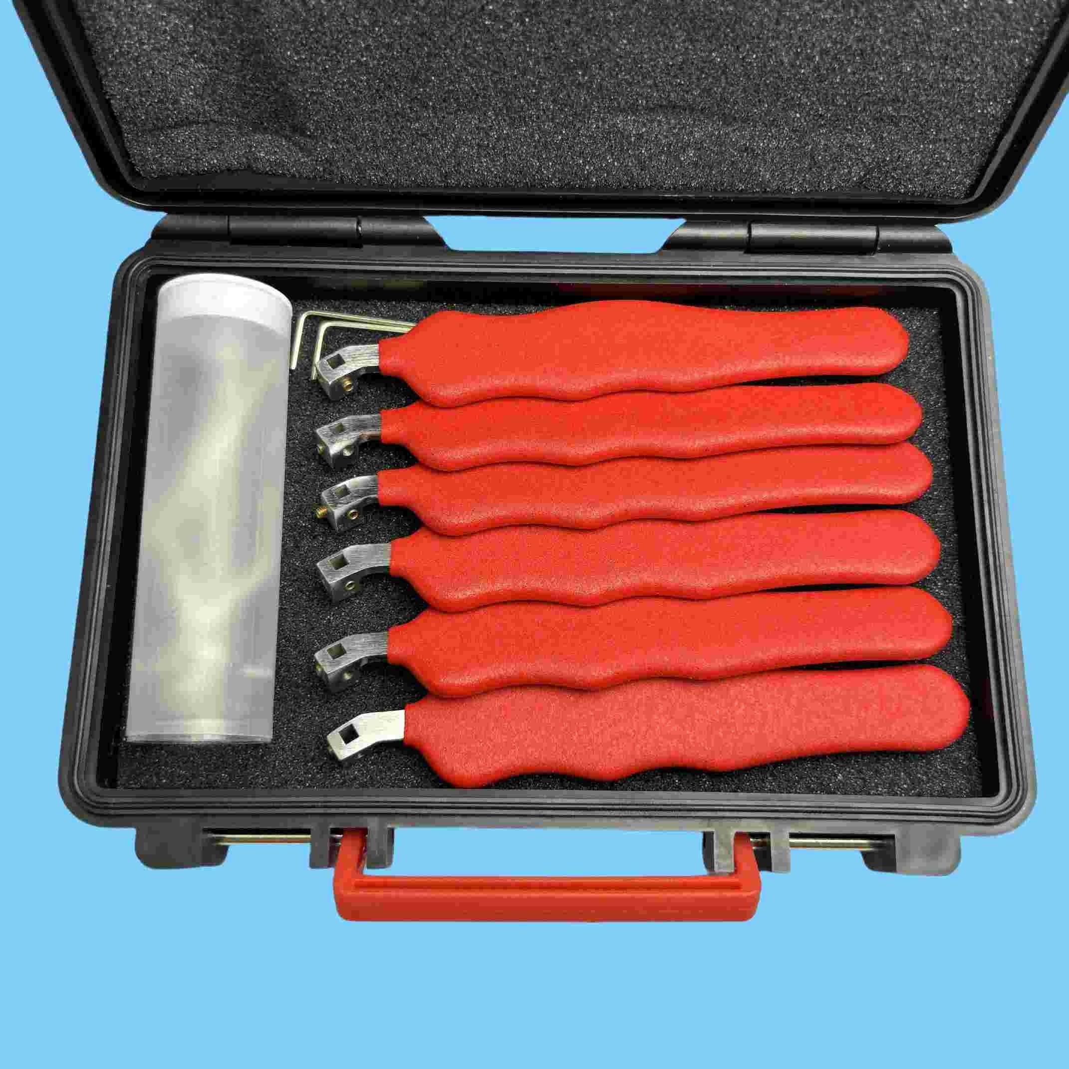6pcs Auto Locksmith Tools L Type Car Lock Picking Kit Red For self study