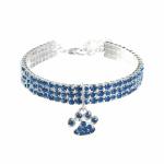 Rhinestone Cat Diamond Collar Blue Red Diamond Collar Necklace For Dogs