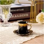 Luxury Thin Porcelain Ceramic Coffee Cup and Saucer Set Perfect for Business
