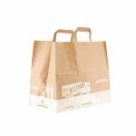 Food Grade Handle Fast Food Kraft Paper Bag FSC Certified