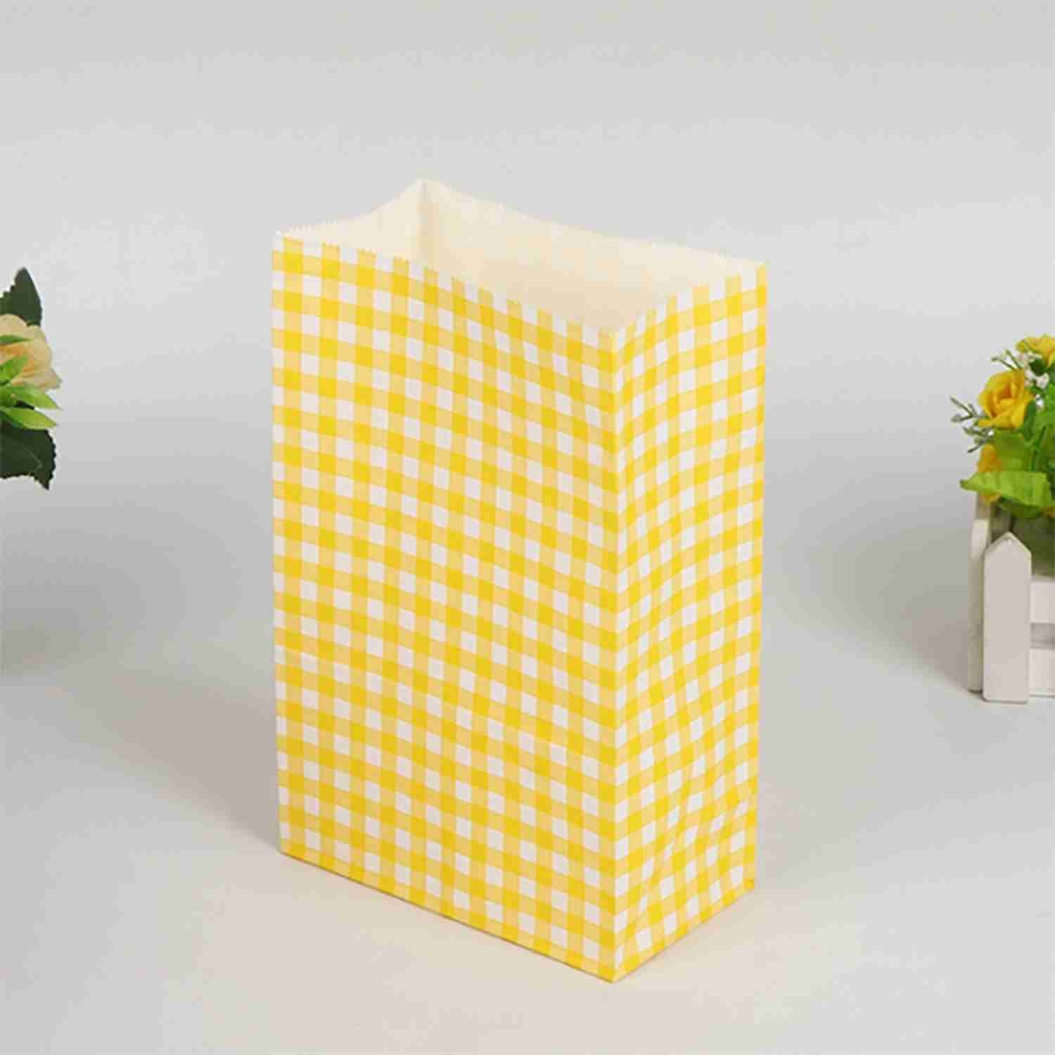 Biodegradable Flat Bottom Popcorn Kraft Paper Food Bags 2 LB 3 LB