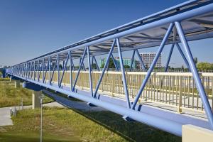 Quality Hot Dip Galvanized Steel Footbridge For Pedestrian Walkways Weatherproof wholesale
