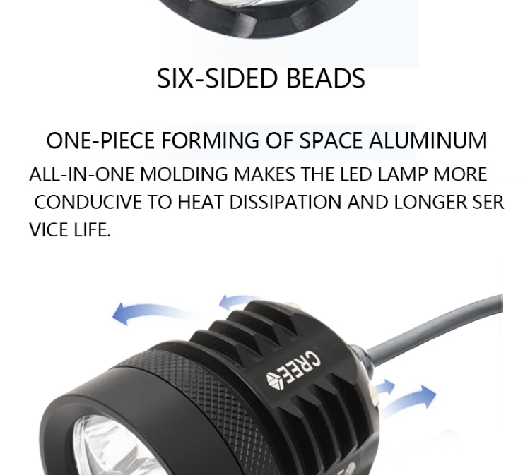 motorcycle headlight led L4X L6X 40W lamp electric vehicle 4-bead headlamp lighting car spotlights
