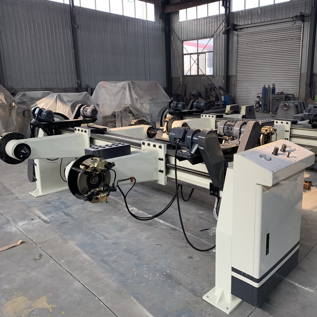 Manual Disc Brake Electric Shaftless Mill Roll Stand For Corrugated Cardboard Production Line