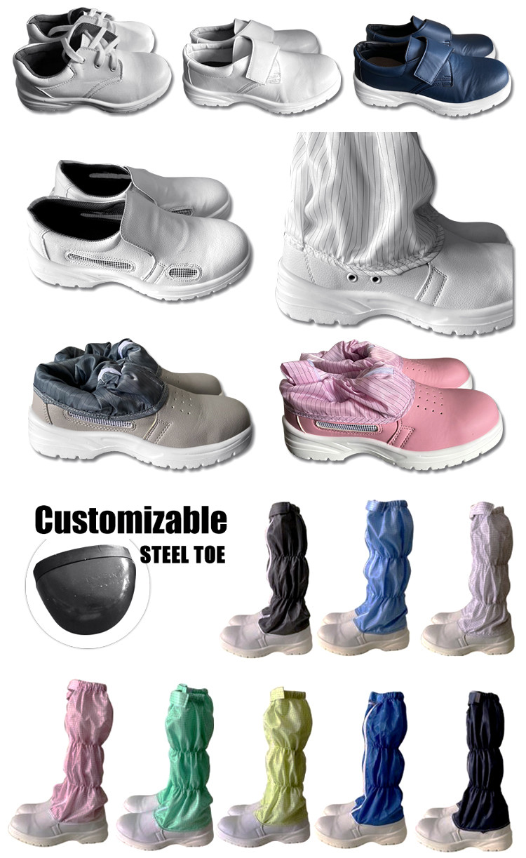 Grey ESD Anti Static Safety Working Shoes For Industrial Cleanroom