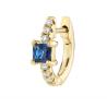 Buy cheap 925 Sterling Silver Mini Gold Plated Baguette Hoop Huggie Earrings For Women from wholesalers