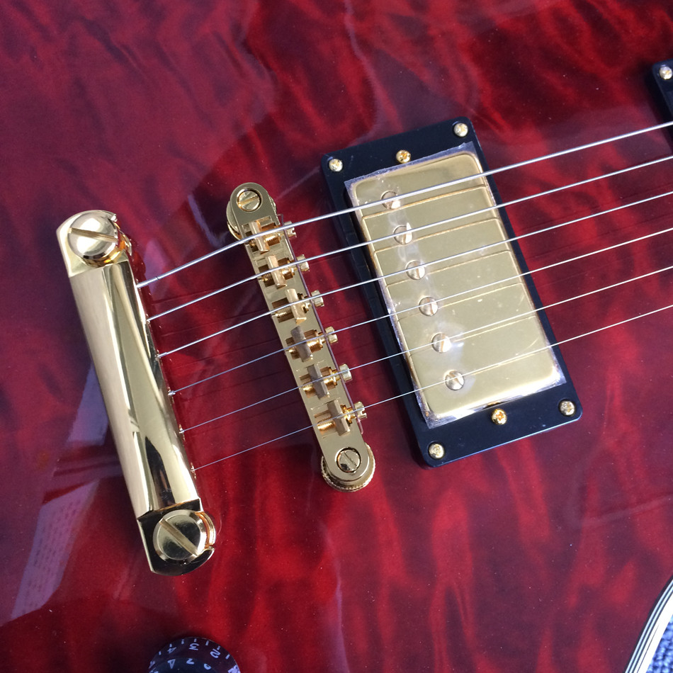 New style LP Electric guitar,Ebony Fingerboard,a piece of neck,Electric guitar with red wine