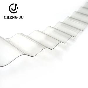 Quality 6000-12000mm Optional Clear PVC Corrugated Fiber Resin Transparent Roofing Sheet Tiles wholesale