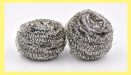 Eco Friendly Stainless Steel Scrub , Helical Structure Metal Pot Scrubber For