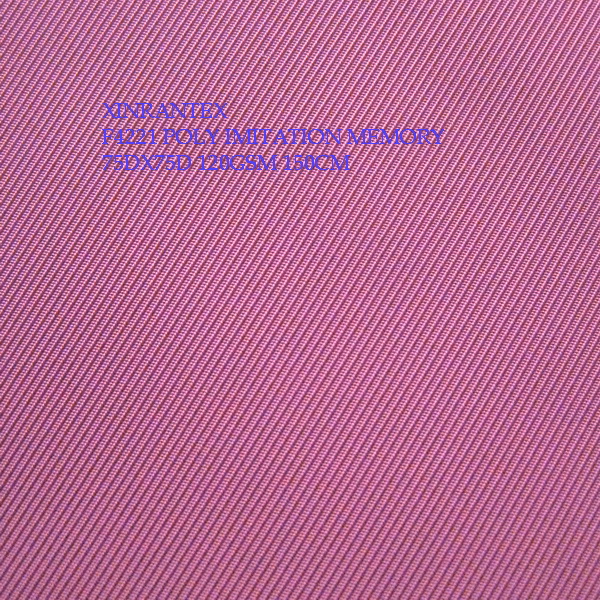 F4208 100%polyester shape memory fabric 75DX75D for jacket