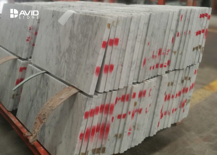 Customized Marble Kitchen Wall Tiles White And Grey Color Wear Resistant