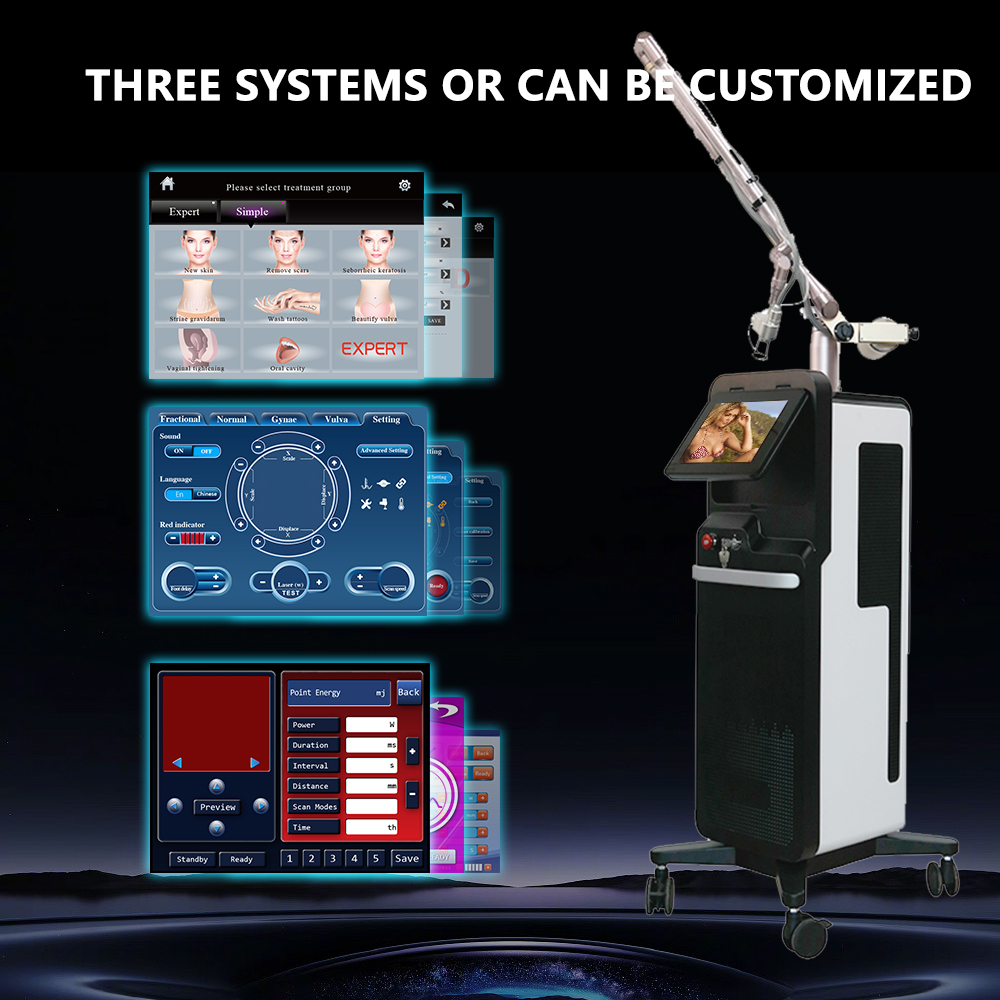 40w 60W Fractional CO2 Laser Machine For Wrinkle Removal Stretch Mark Scar Removal Tightening