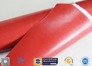 Quality 260℃ Fire Protection 0.5mm E - glass Silicone Coated Fiberglass Fabric Satin Weave wholesale