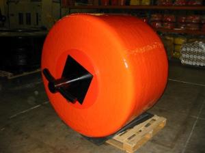 Quality 1500kg Nett Buoyancy Boat Mooring Buoy , Cylindrical Pendant Surplus Steel Buoys wholesale