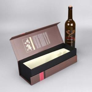 Quality Book type single red wine box wine packaging box exquisite red clamshell gift box gray plate wine box customization wholesale