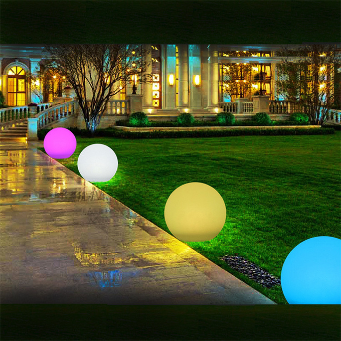 Remote Control IP65 Rated Glow Ball Light With 120° Beam Angle Outdoor Decoration