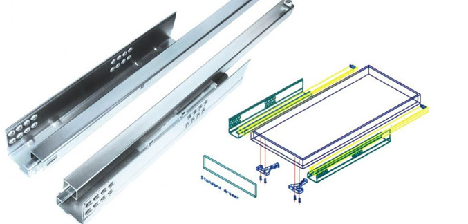 300mm-550mm Slide Track Channel Recyclable Feature IS09001 Certification