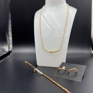 Quality 2024 New Waterproof Trendy Stainless Steel Jewelry Sets , 18K Gold ,Luxury Gift, Wholesale wholesale