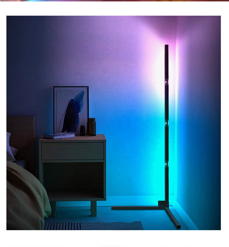 Dropshipping Nordic Modern Decorative Smart APP Remote Control Colorful RGB LED Floor Lamp Tripod Corner Floor Lamp Hom